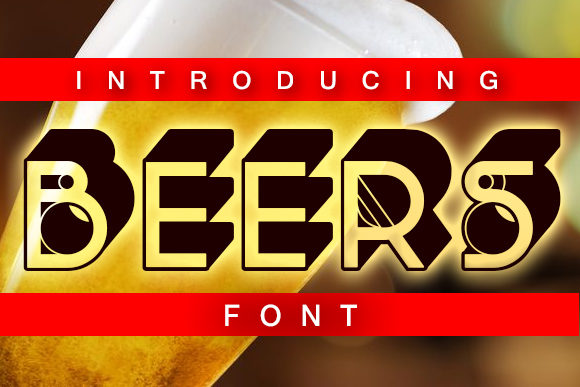 Beers Font: Bold 3D Display Type