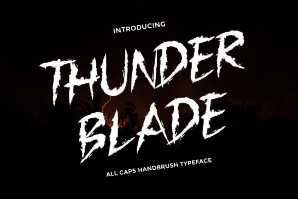Thunder Blade Font for Web Design