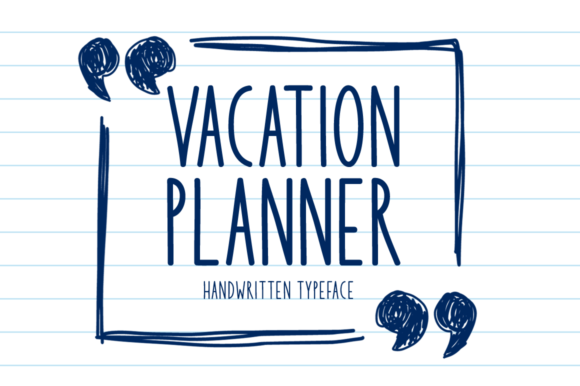 Vacation Planner Font for Business